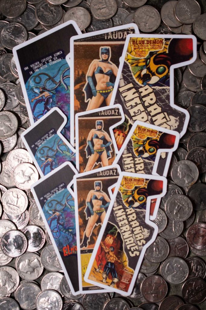 Ultrapack of stickers and magnets on a field of quarters